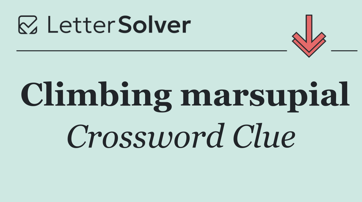Climbing marsupial