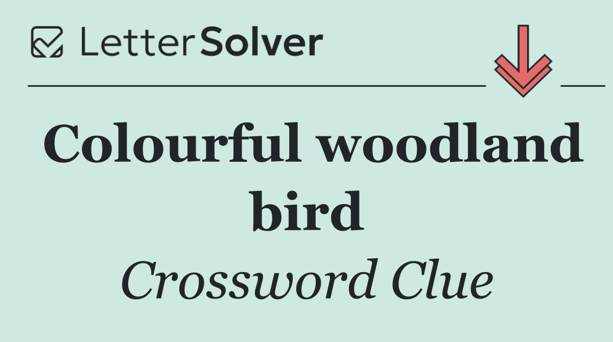 Colourful woodland bird