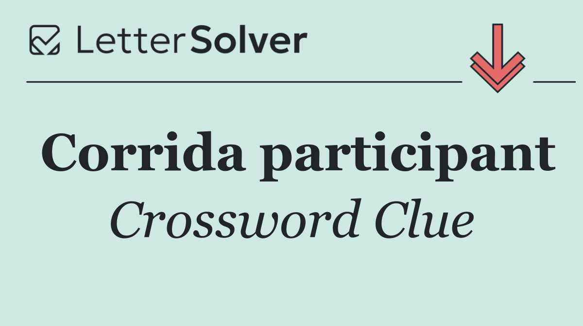 Corrida participant