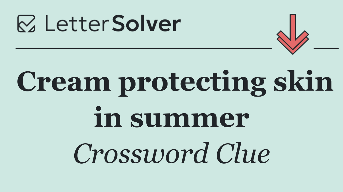 Cream protecting skin in summer