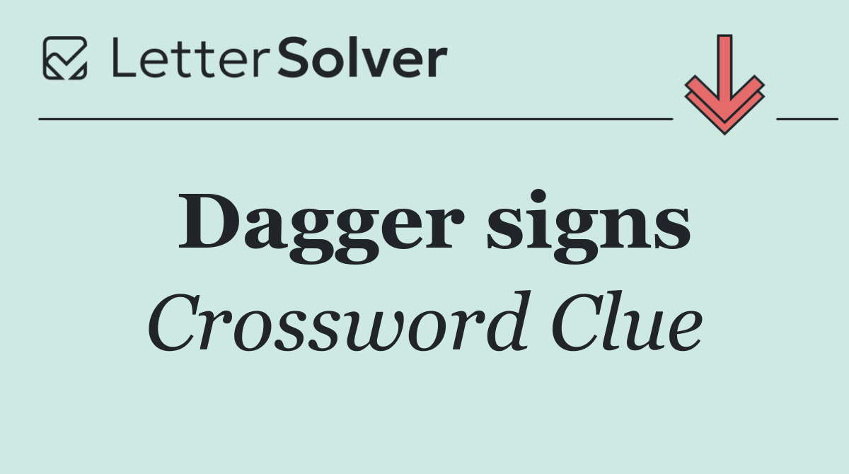 Dagger signs