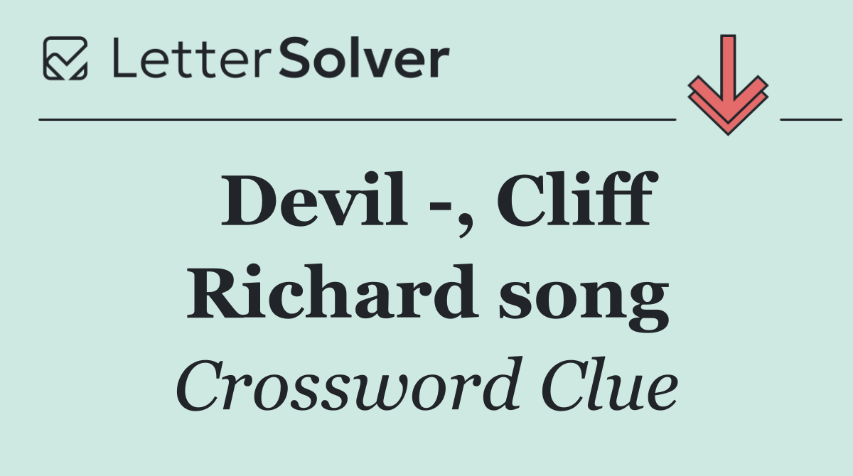 Devil  , Cliff Richard song