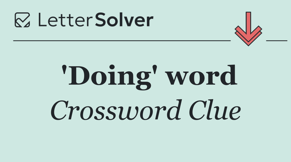 'Doing' word