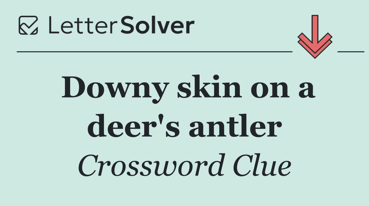 Downy skin on a deer's antler
