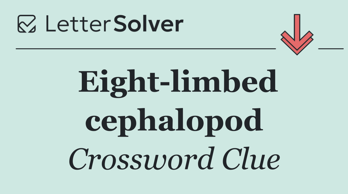 Eight limbed cephalopod