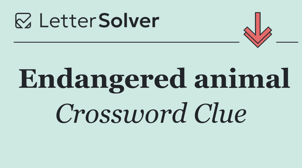 Endangered animal