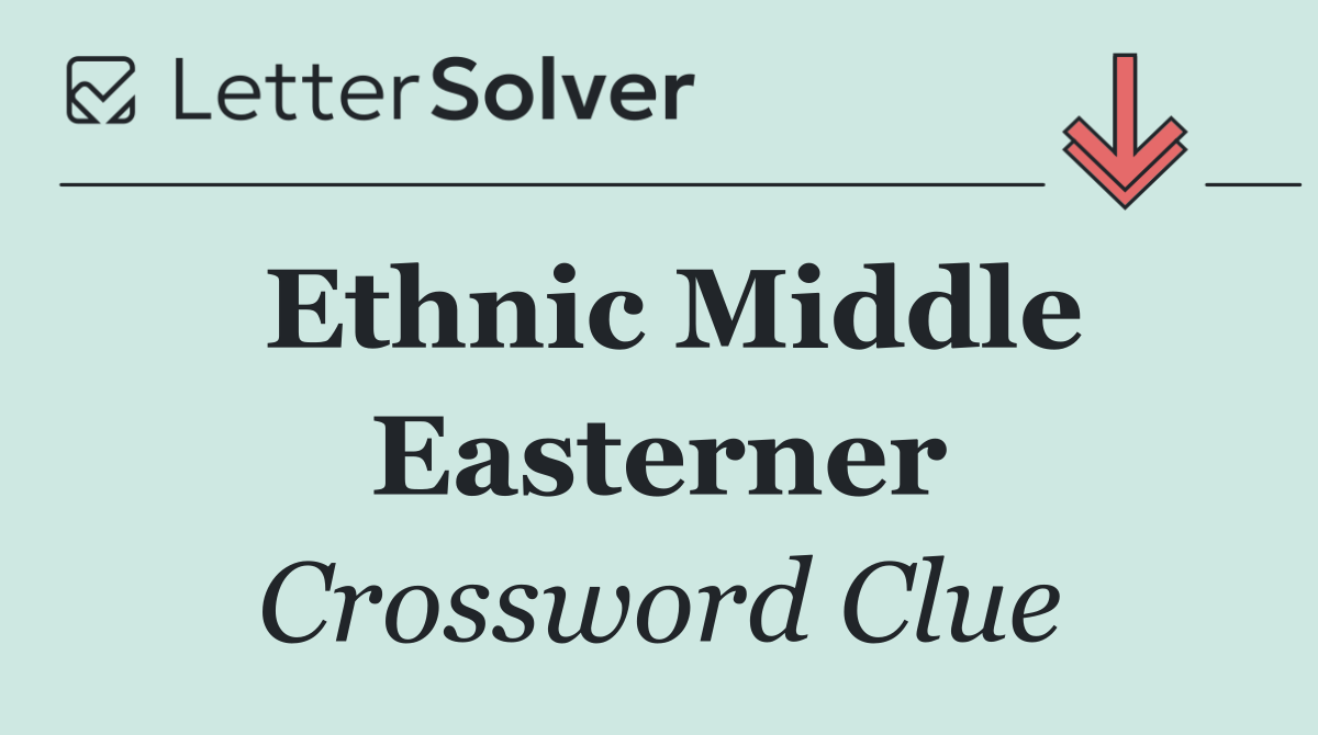 Ethnic Middle Easterner