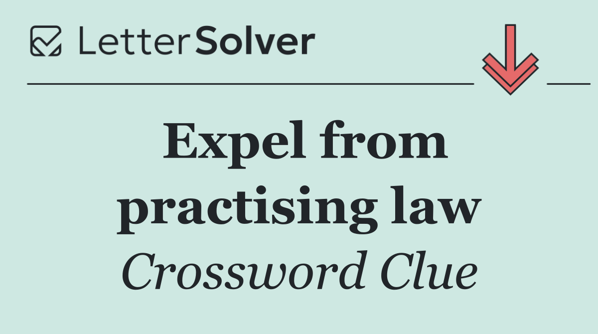 Expel from practising law