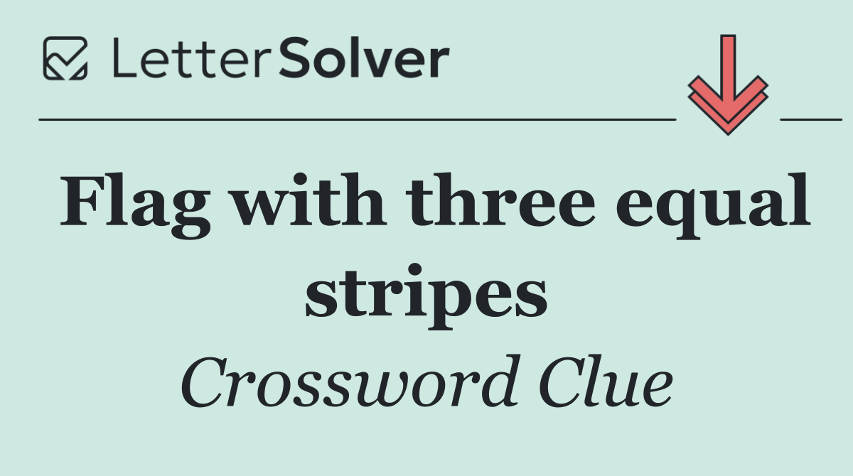 Flag with three equal stripes