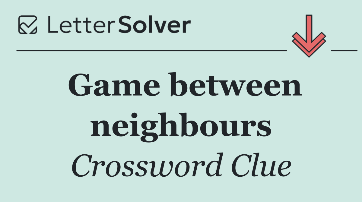 Game between neighbours
