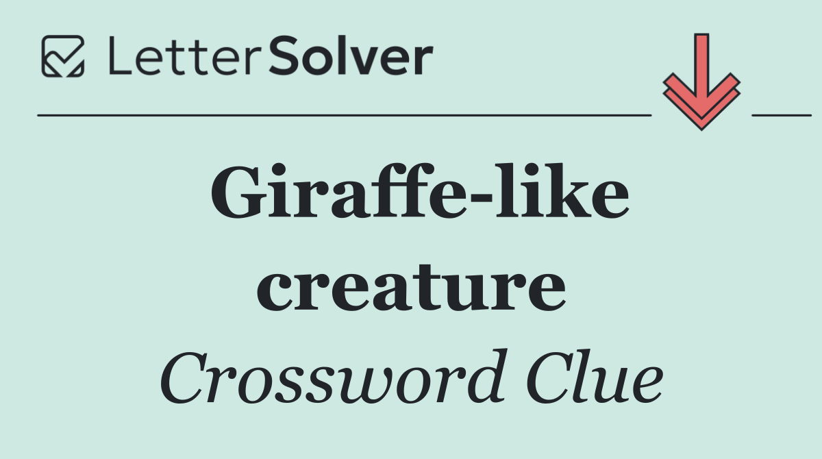 Giraffe like creature