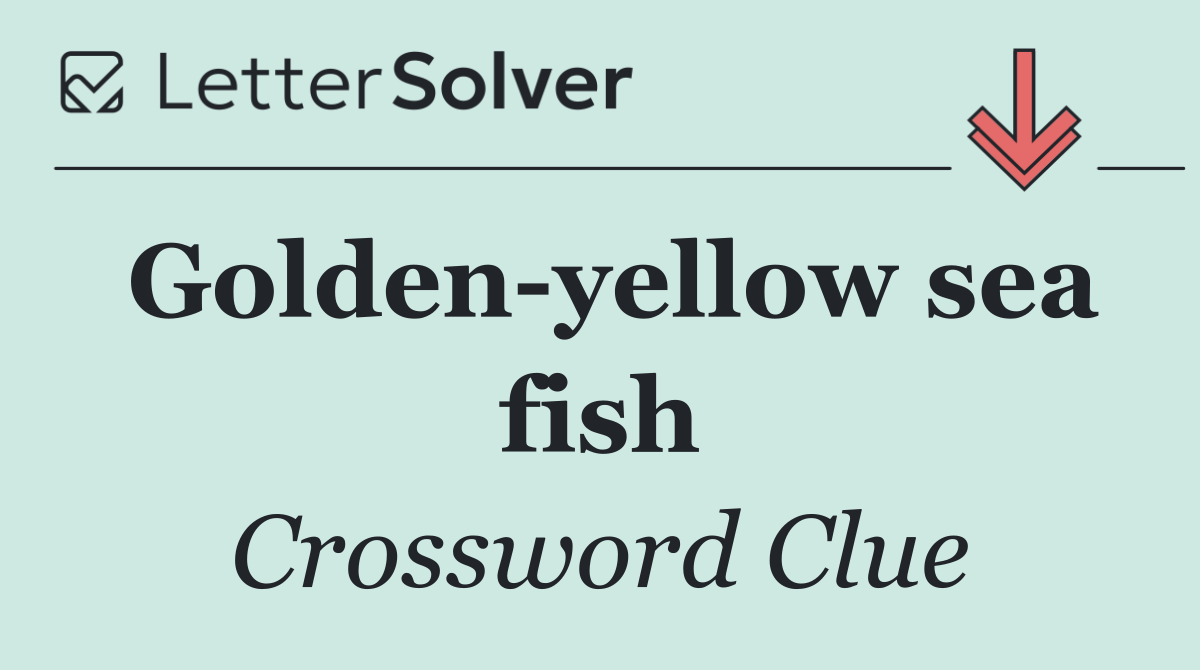 Golden yellow sea fish