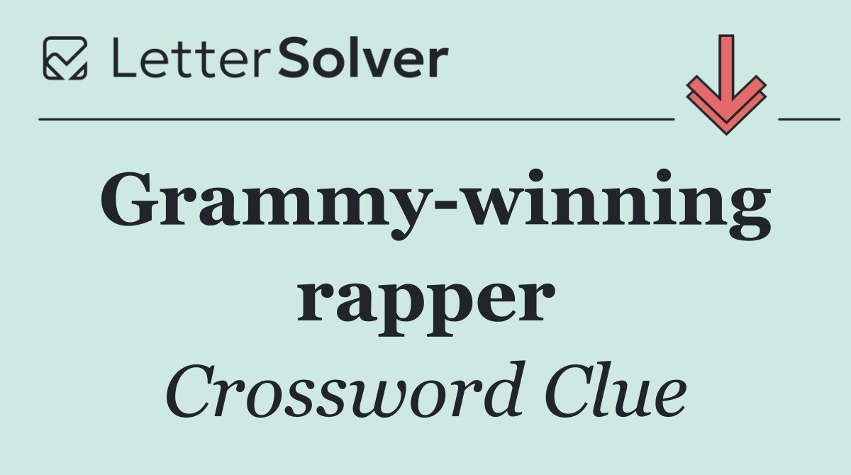 Grammy winning rapper