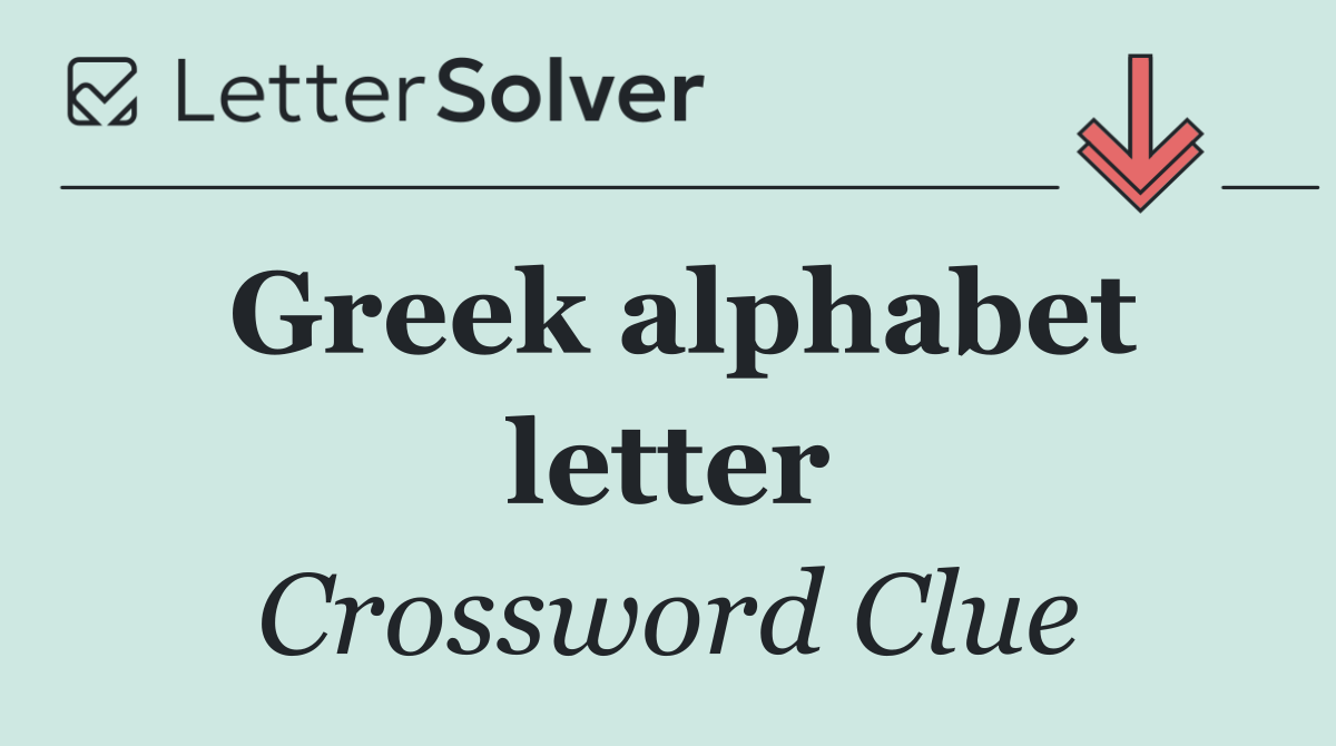 Greek alphabet letter