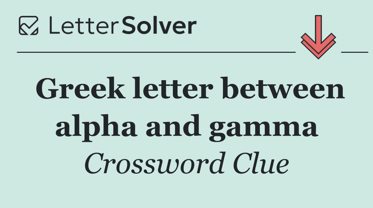 Greek letter between alpha and gamma