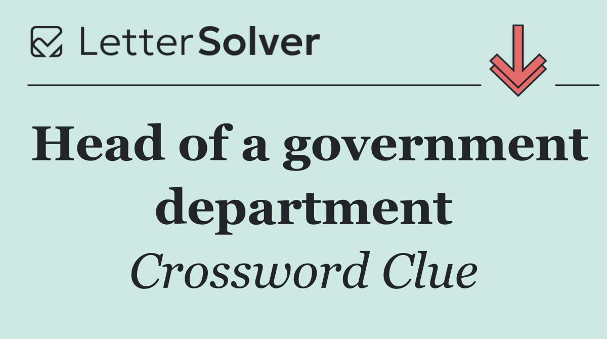 Head of a government department