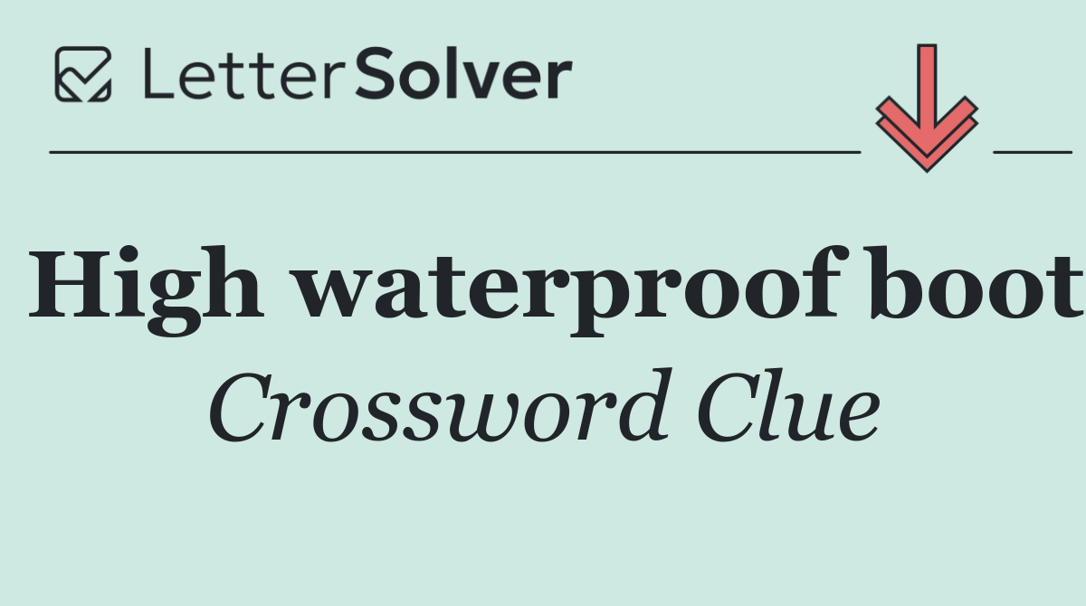 High waterproof boot