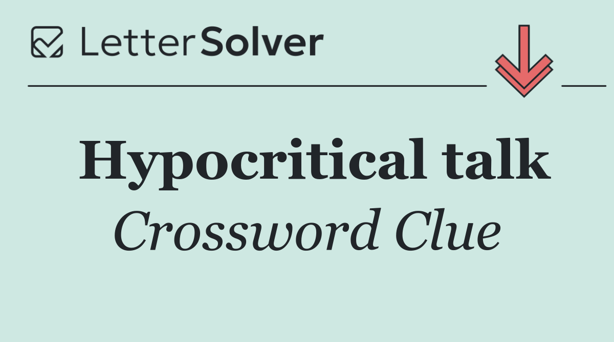 Hypocritical talk