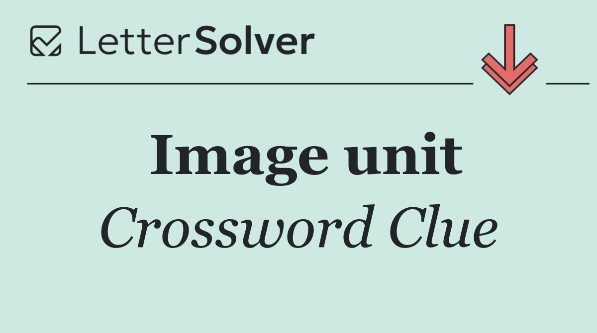 Image unit