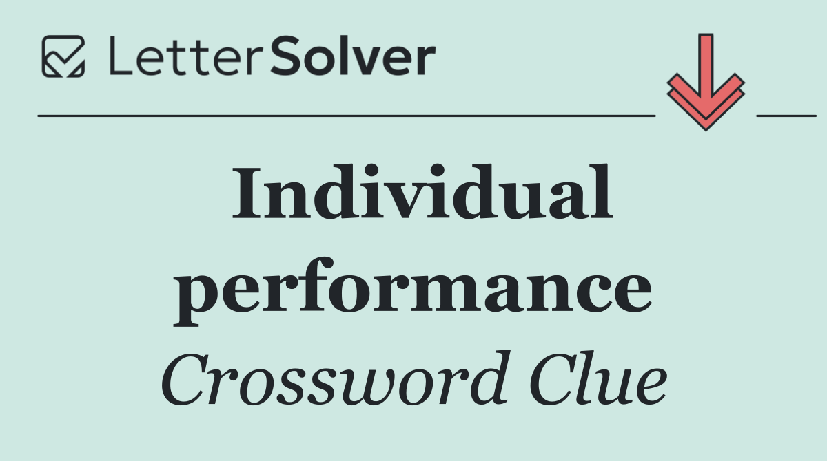 Individual performance