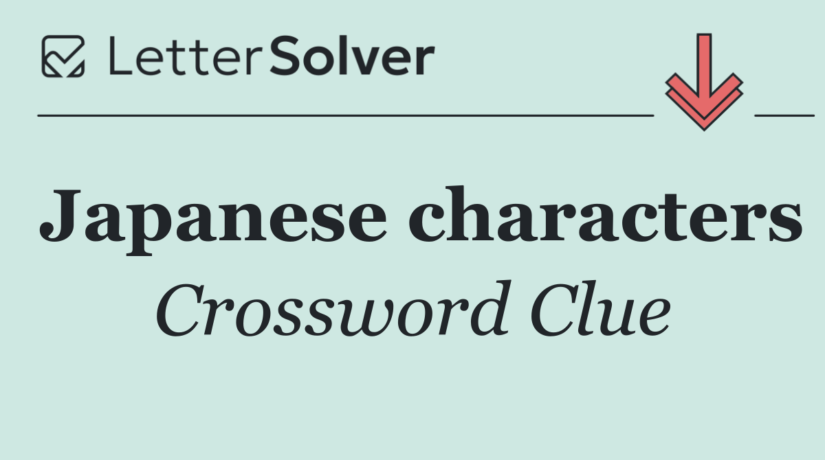 Japanese characters