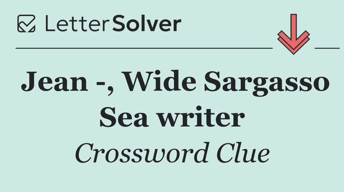 Jean  , Wide Sargasso Sea writer