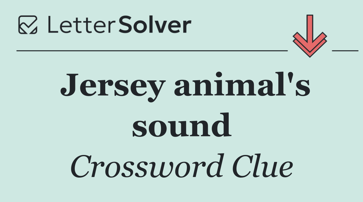 Jersey animal's sound