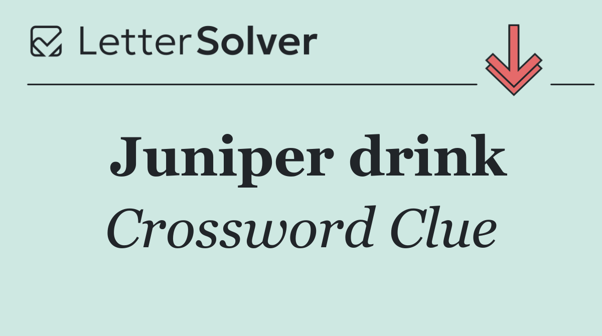 Juniper drink