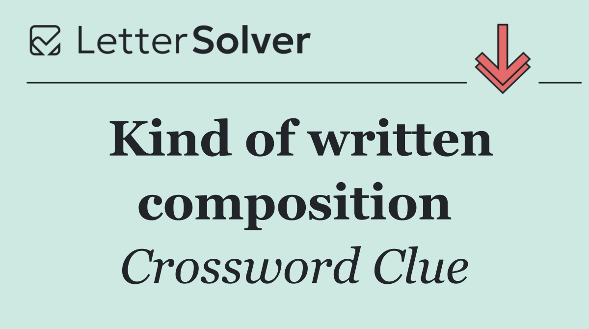 Kind of written composition