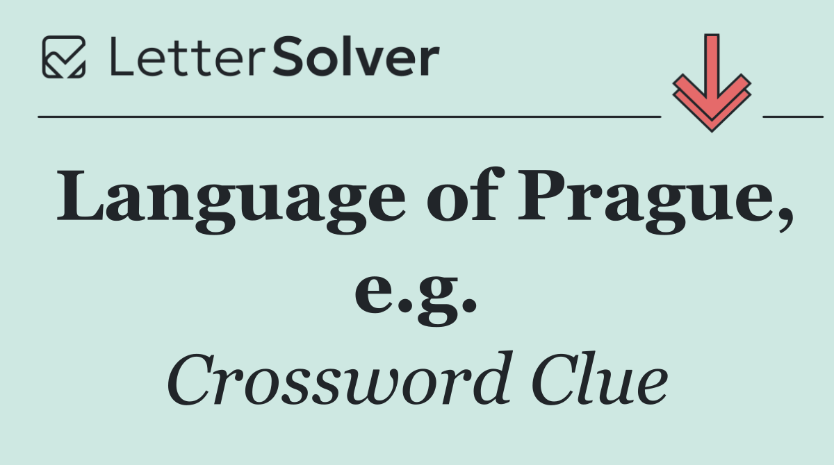 Language of Prague, e.g.
