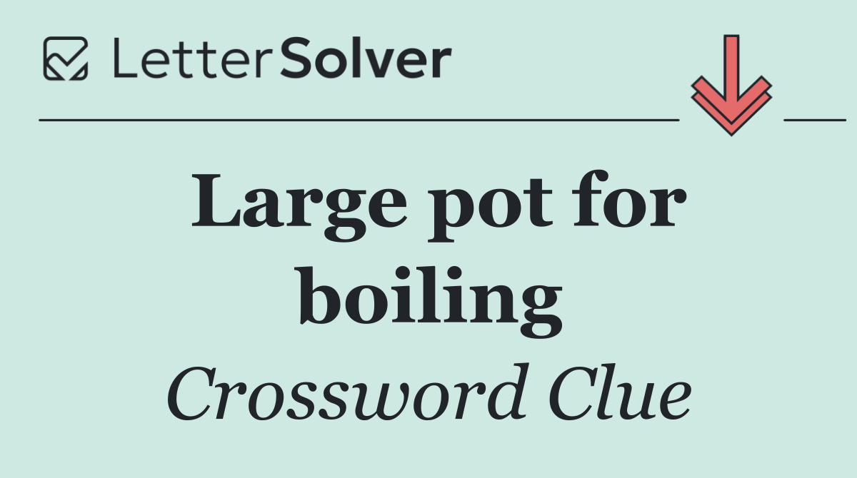 Large pot for boiling