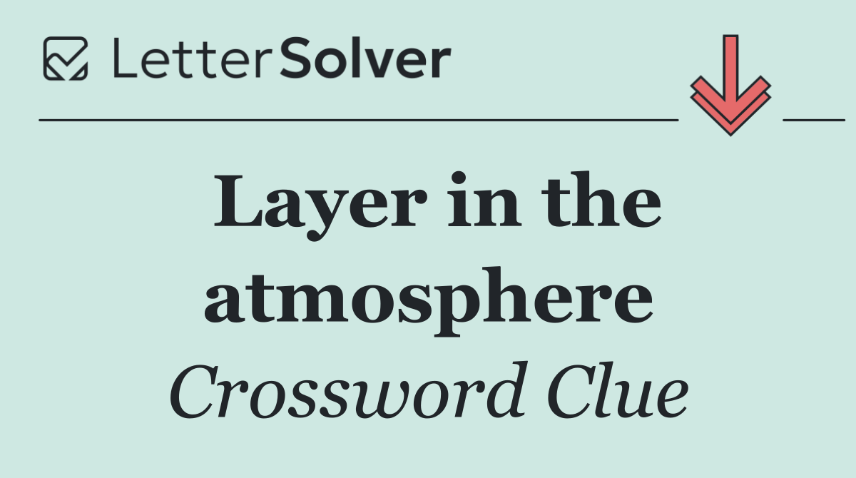 Layer in the atmosphere