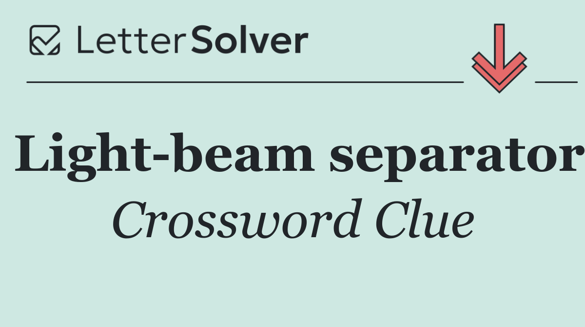 Light beam separator