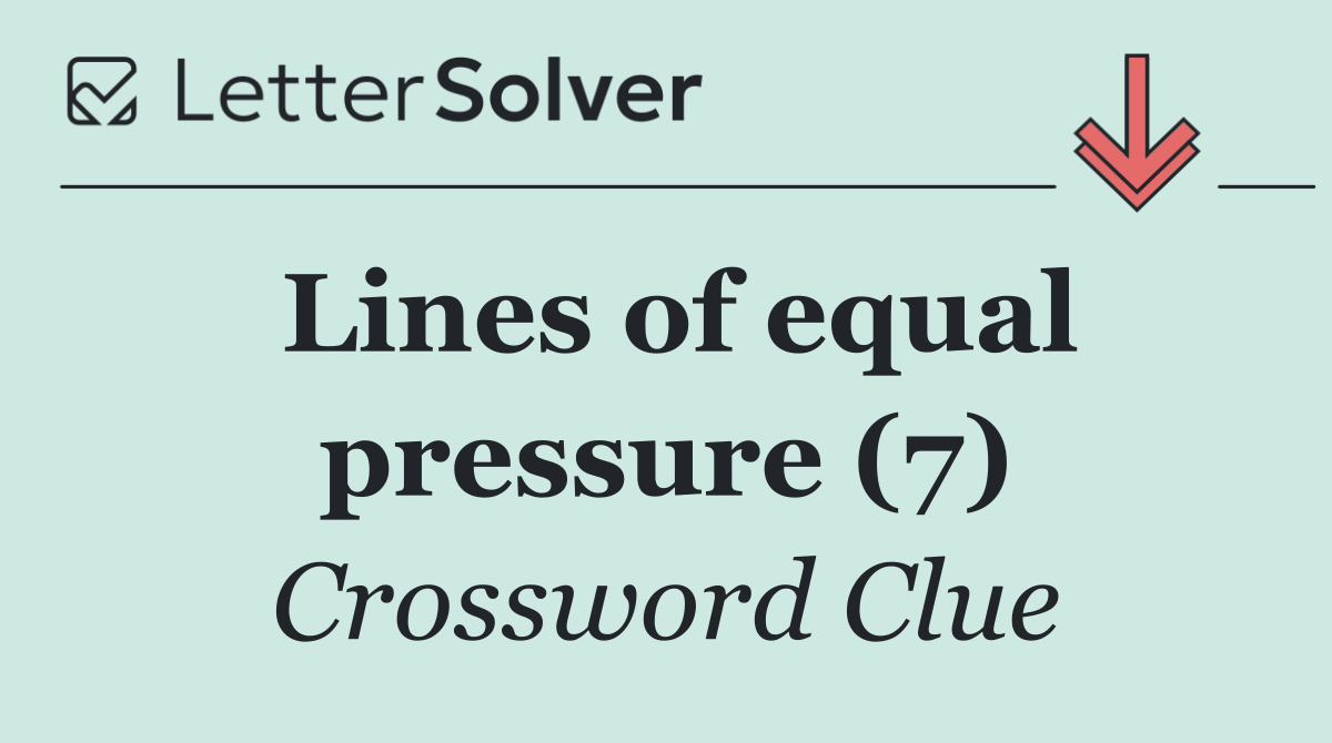 Lines of equal pressure (7)