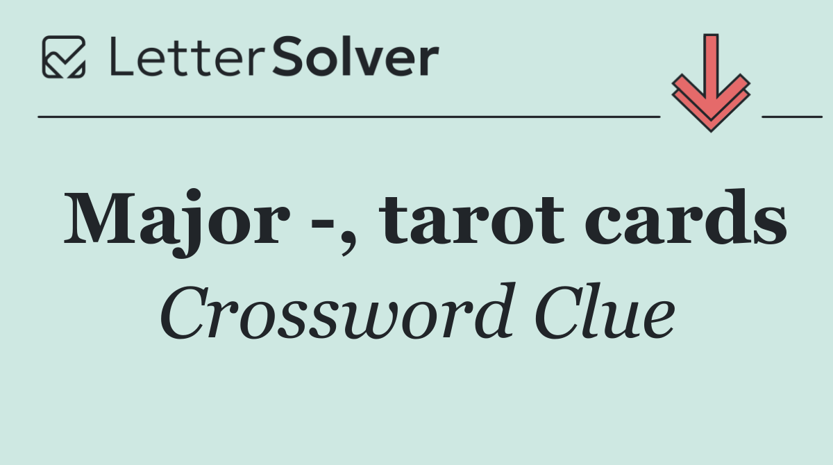 Major  , tarot cards