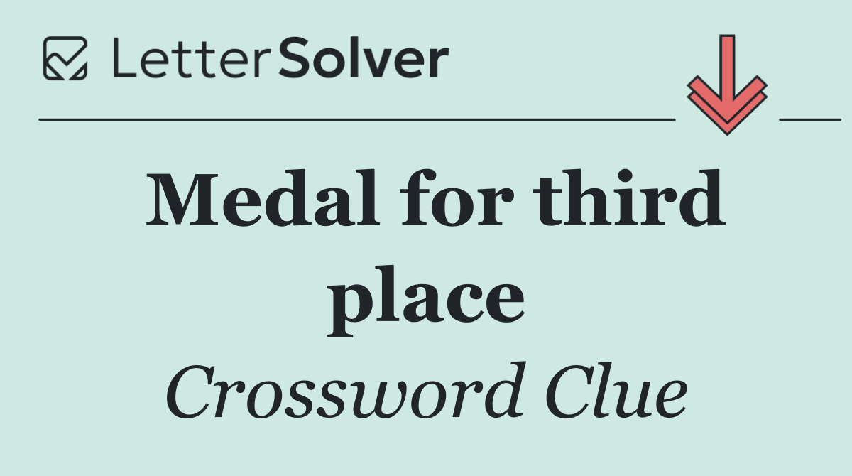 Medal for third place
