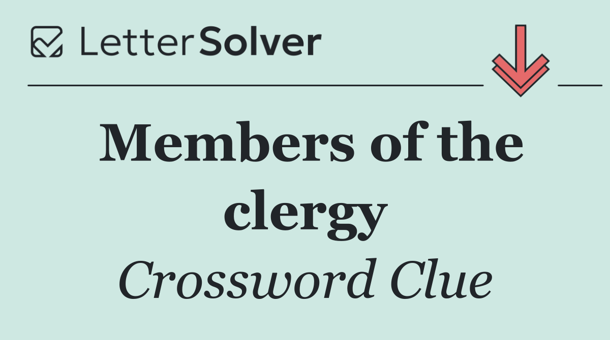 Members of the clergy
