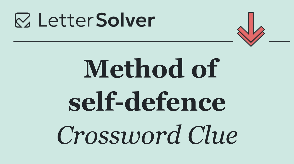 Method of self defence