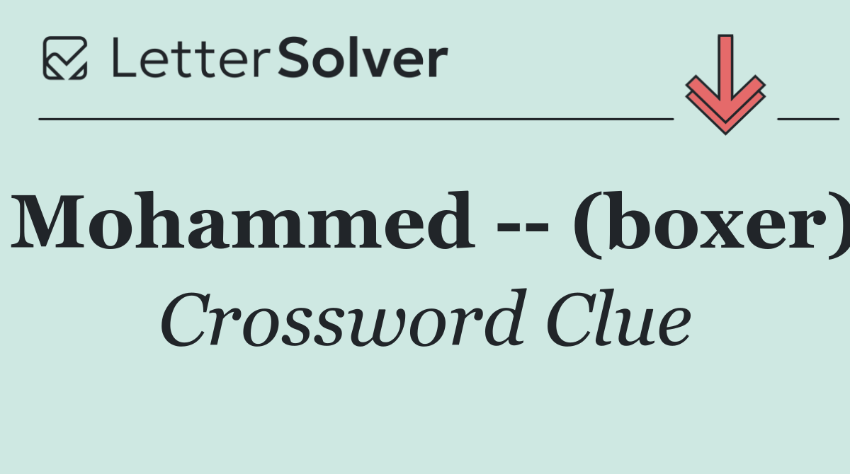 Mohammed    (boxer)