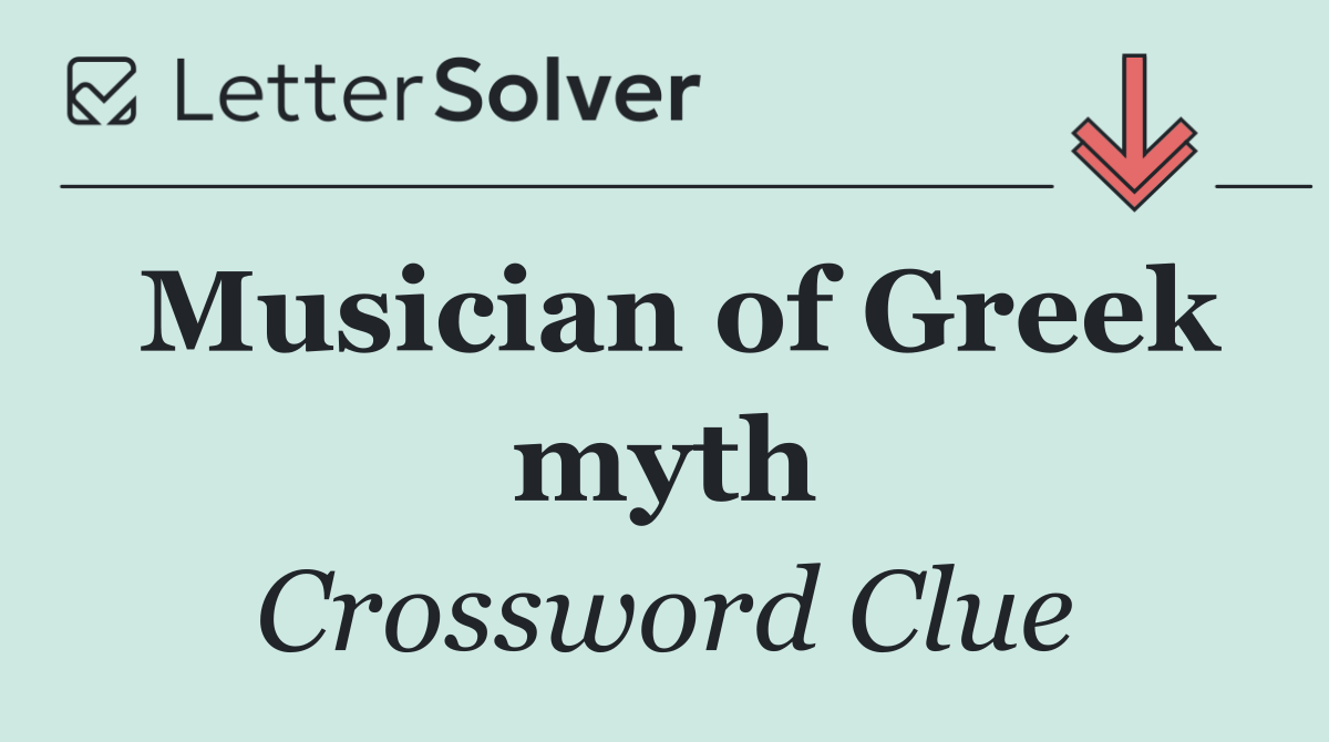Musician of Greek myth