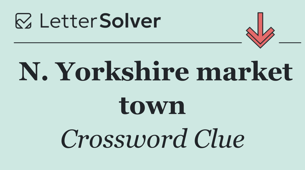 N. Yorkshire market town