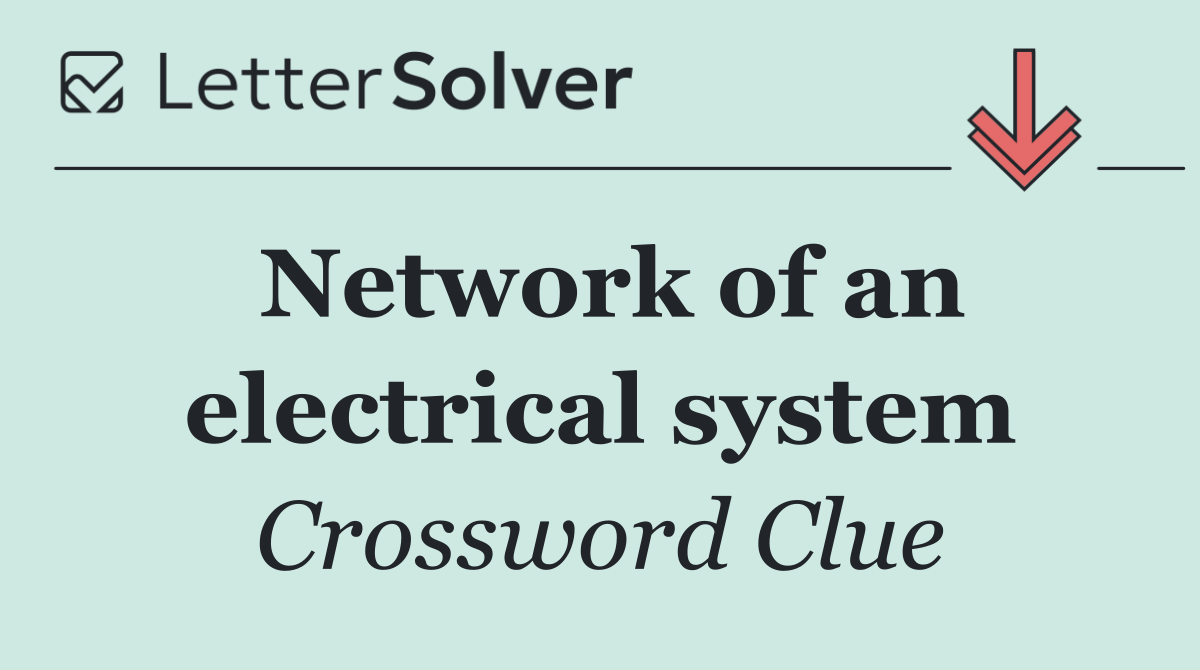Network of an electrical system