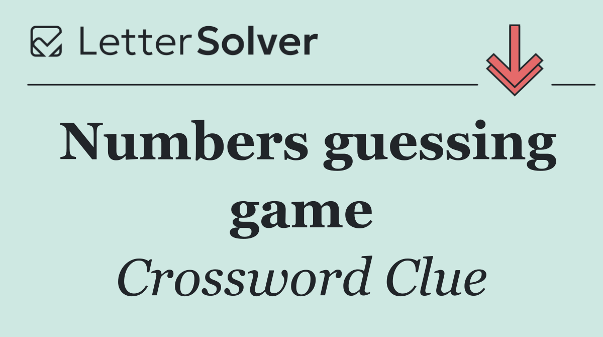 Numbers guessing game