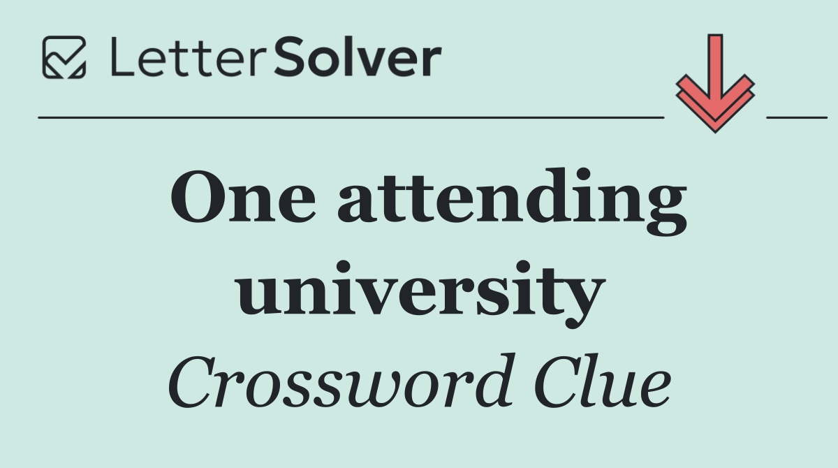 One attending university