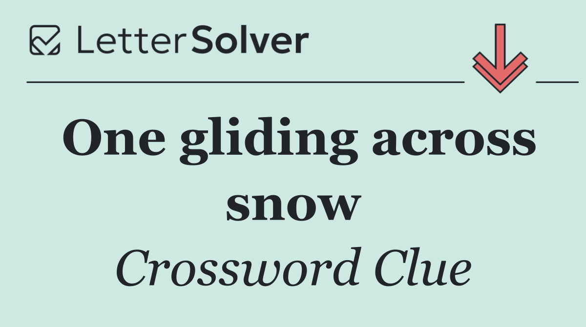 One gliding across snow