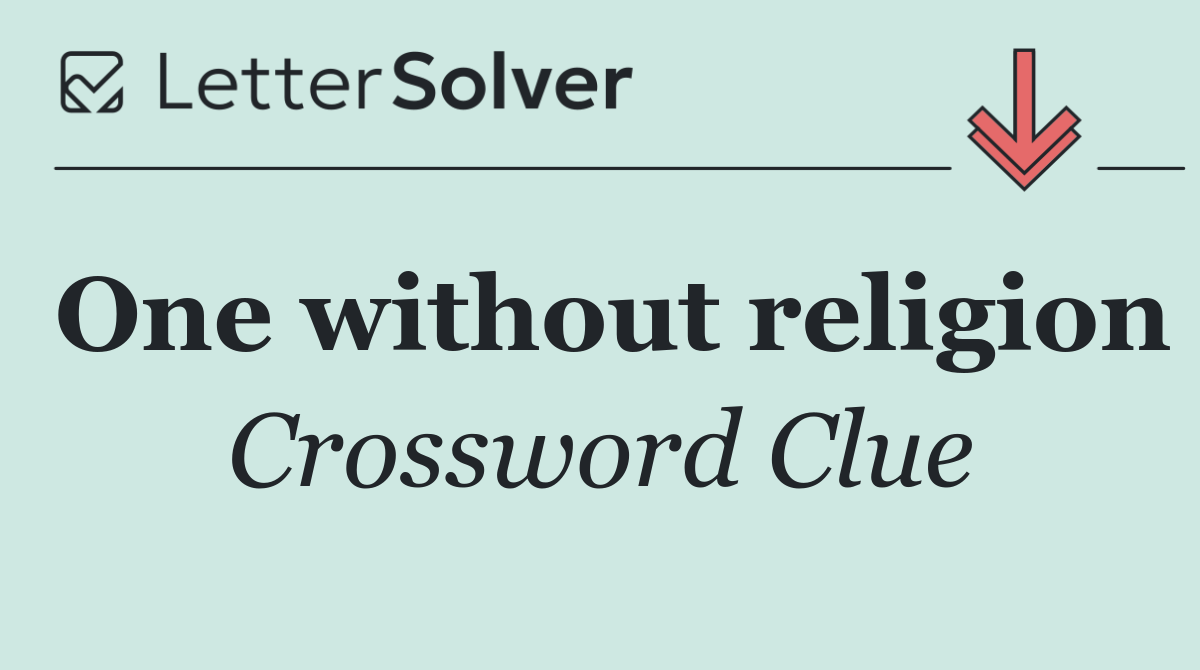 One without religion