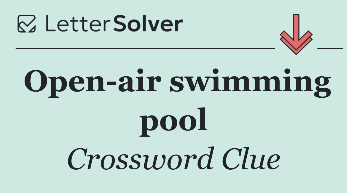 Open air swimming pool