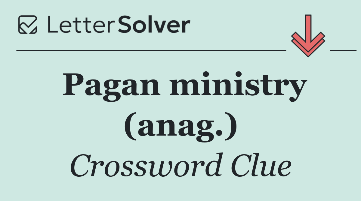 Pagan ministry (anag.)