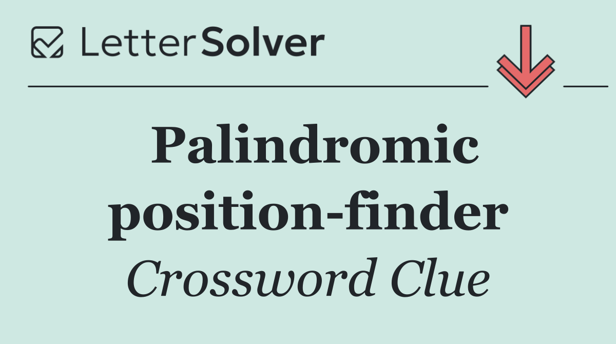 Palindromic position finder