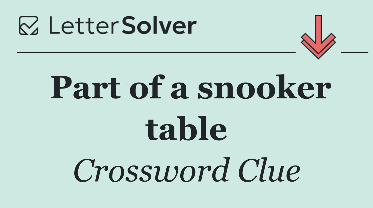 Part of a snooker table